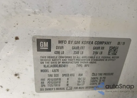 2020 Buick Encore Fwd Preferred from USA, damaged, VIN KL4CJASBXLB024811